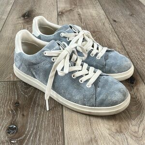 Tory Burch Womens Howell Court Blue Sneakers